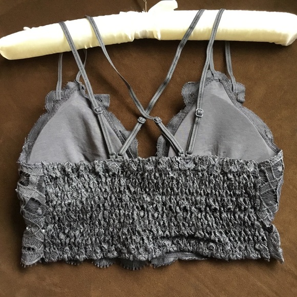 Charcoal Crochet Lace Bralette - Picture 2 of 3